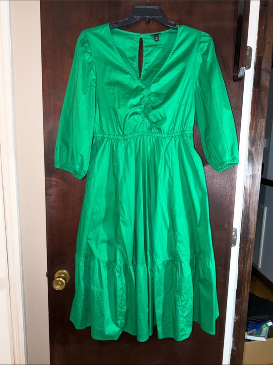 torrid Dresses & Skirts - Torrid Midi Poplin Tiered Dress Kelly Green Size 0